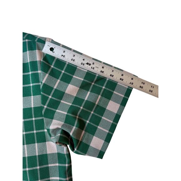 EUC $595 MM6 Maison Margiela Oversized Green Check Boxy Top IT 40 US 4 - Picture 13 of 16